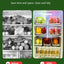 Organiz. refrigerador cajones apilables frutas reutiliz.