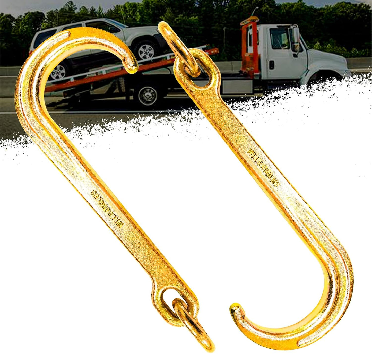 Ganchos en J 15" acero G70 para remolque 5400lb