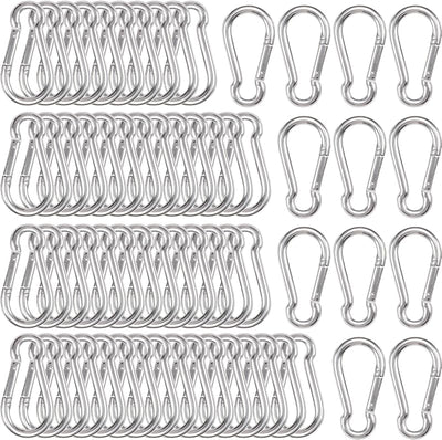 60 Pzas Mosquetón M8 3" Acero Galvanizado Resistentes