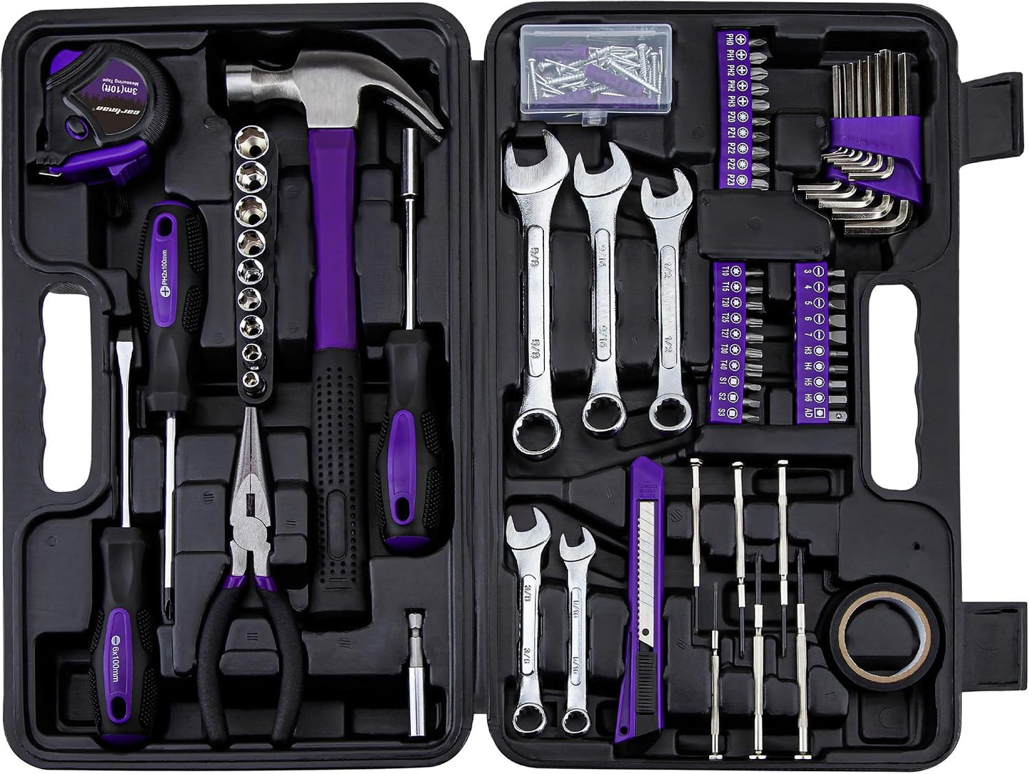 Set 148 Pzas Herramientas Automotrices y Domésticas Morado