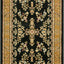 Alfombra Runner 2'3x16' Negro Tostado Diseño Oriental