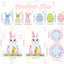 Soporte cupcakes conejo Pascua 2 niveles 16 piezas adornos