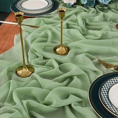 Mesa camino gasa 29x122pulg decoración boda verde
