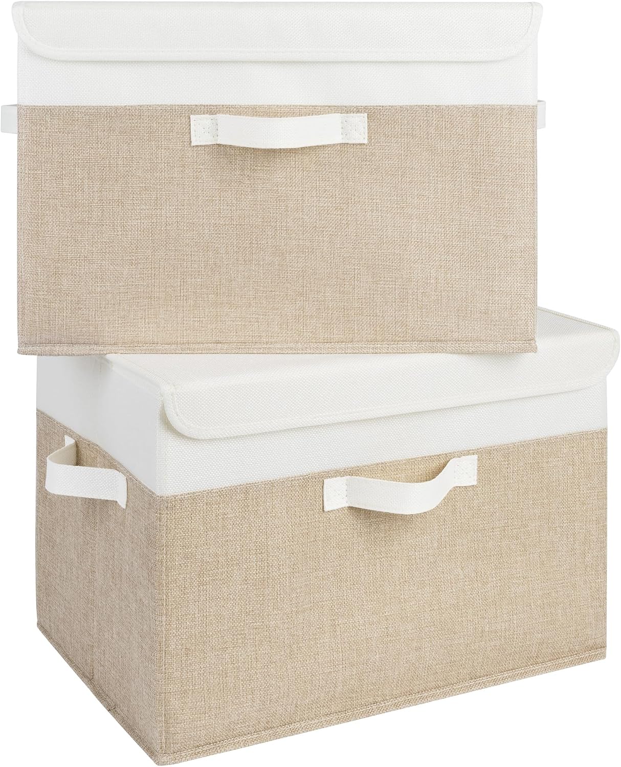 Cajas almacenamiento con tapas decorativas 2 pzas