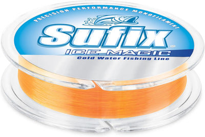 Línea pesca monofilamento mágico hielo 100yardas naranja
