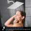 Set grifo ducha níquel cepillado lluvia 8" válvula