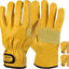 2 Pares Guantes Cuero Vaca para Hombre y Mujer