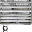 Termostato pared 30pulg ventilador 2 vel. plateado