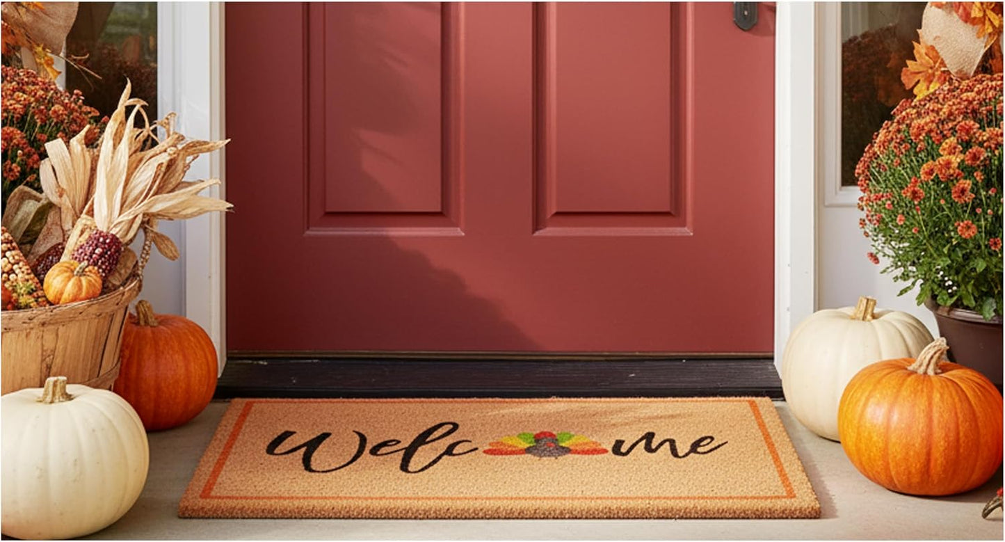 Felpudo bienvenida pavo 24x36pulg