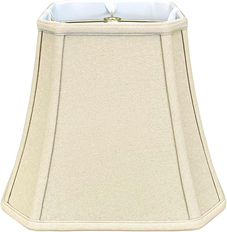 Pantalla lámpara esquina cuadrada 7.5x12" beige