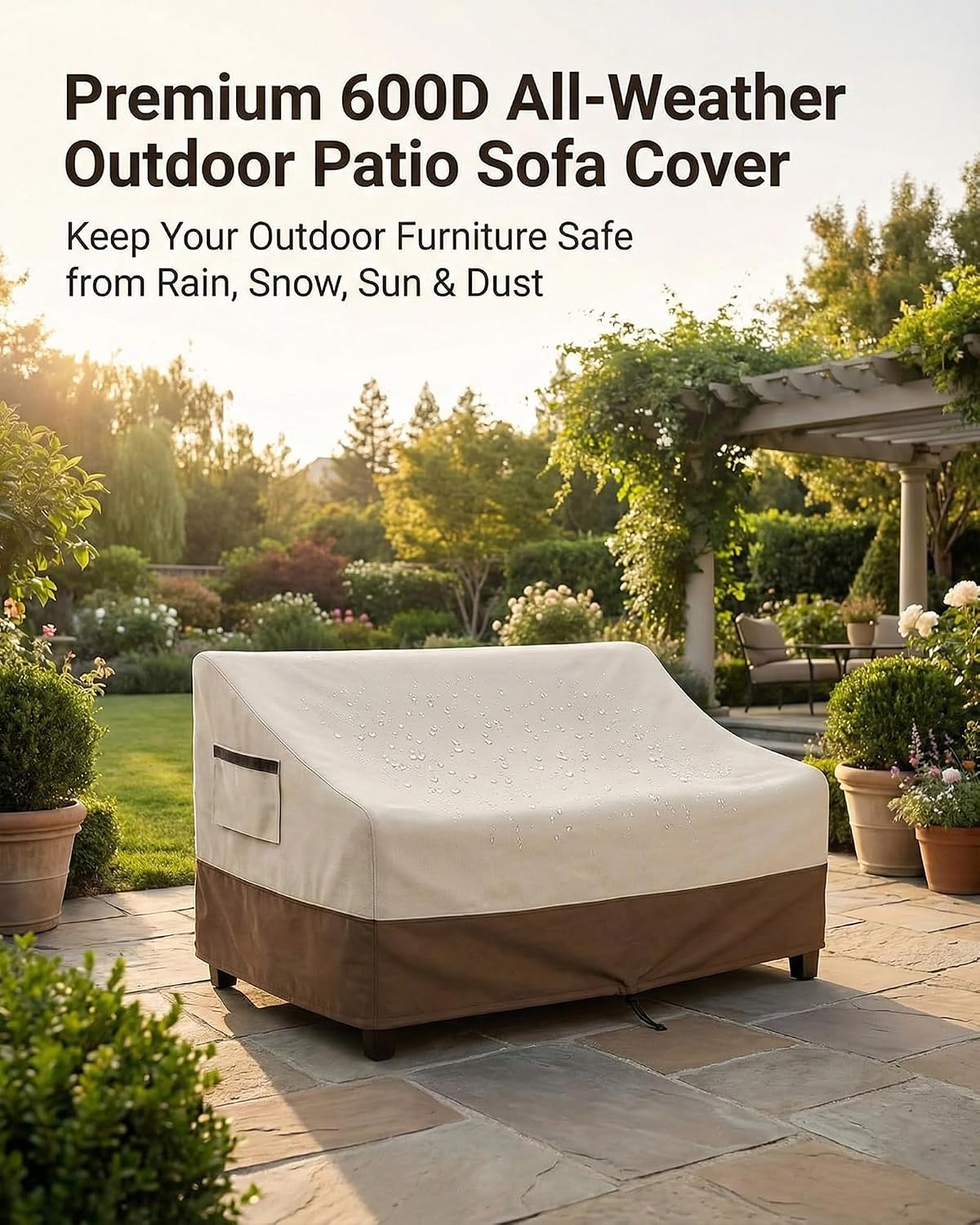 Funda sofá exterior impermeable tela Oxford 600D