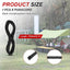Cuerda trenzada 1/4pulg 150ft para barco campamento negro