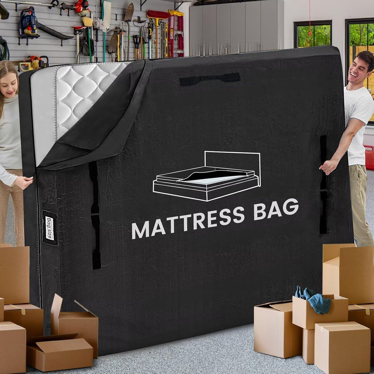 Bolsas colchón mudanza impermeable 8 asas cremallera
