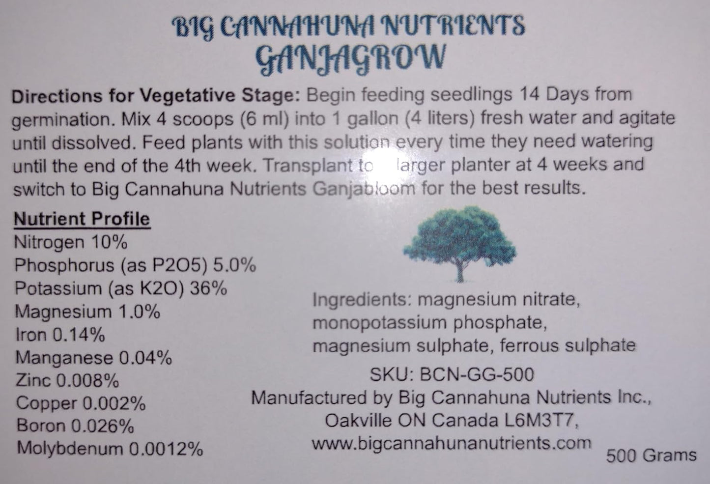 Fertilizante vegetativo para plantas 17.64oz