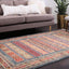 Tapete contemporáneo estampado tribal azul