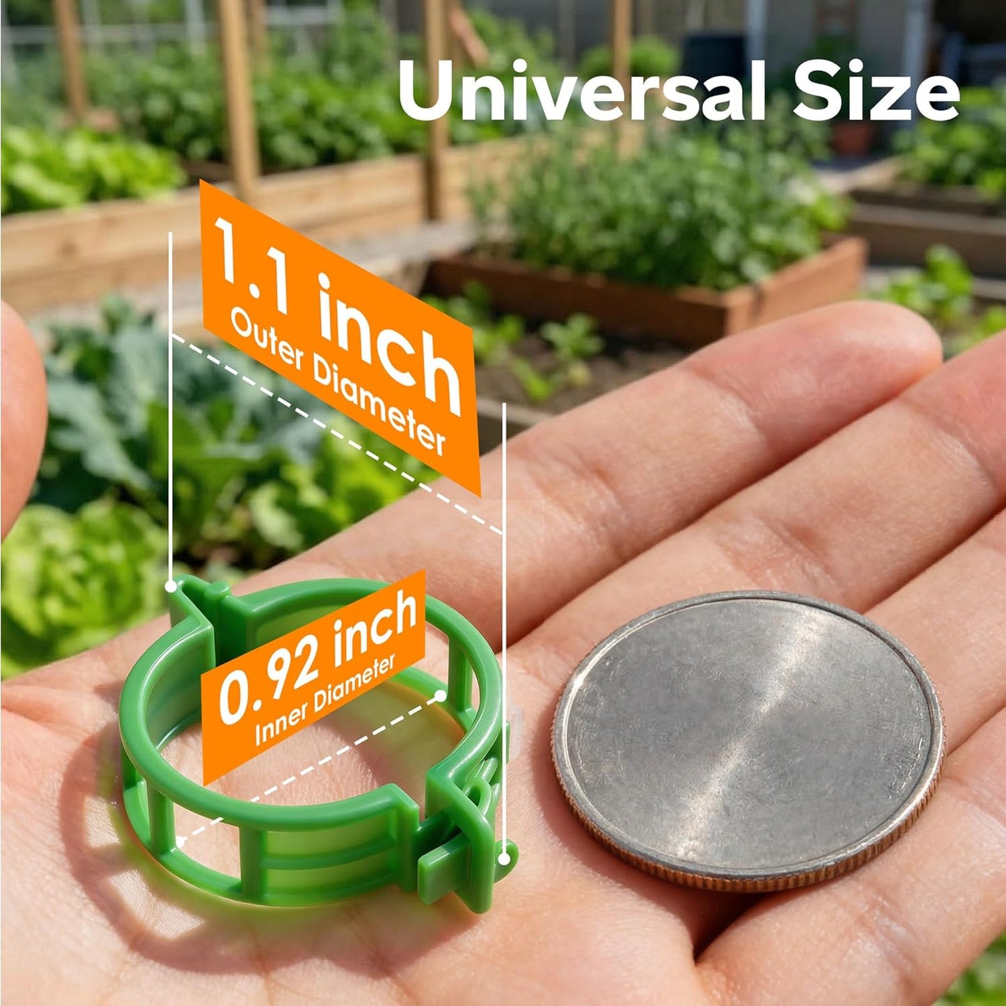 100 Pzas Clips Plástico para Tomate y Vegetales Jardín