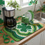 Tapete secar platos San Patricio 12x20" trébol verde antideslizante