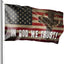 Banderas USA 3x5ft doble cara texto In God We Trust