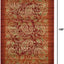 Alfombra área 6x9ft diseño tradicional rojo y multicolor