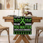 Cortina mesa inspiracional cinta verde decoración hogar comedor