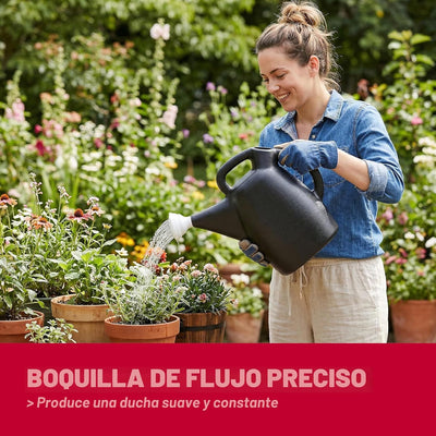 Regadera 2gal plástico reciclado boquilla removible sin goteo