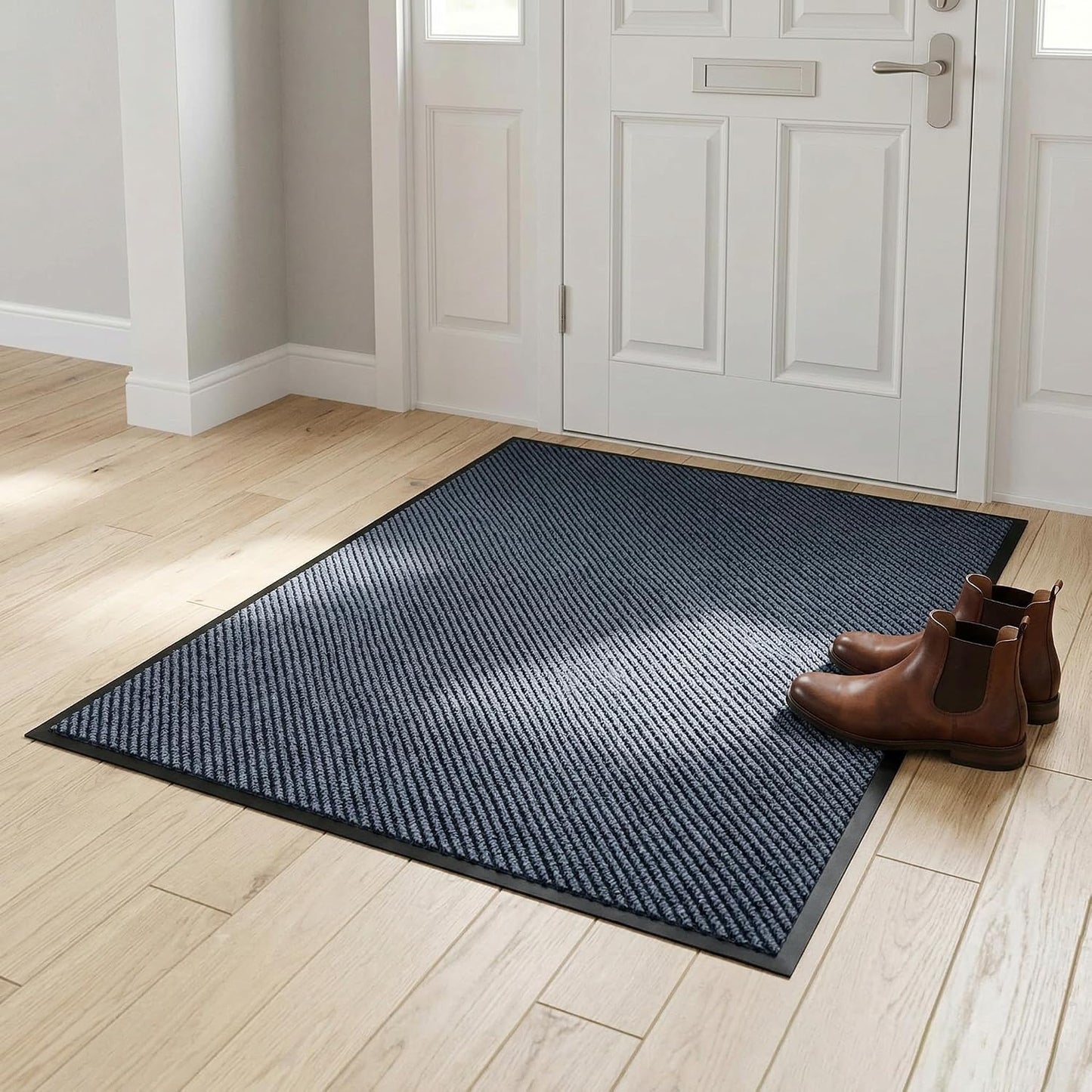 Tapete antiderrap con respaldo PVC gris