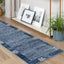 Alfombra corredor 2x6' inspirada contemporánea azul marino