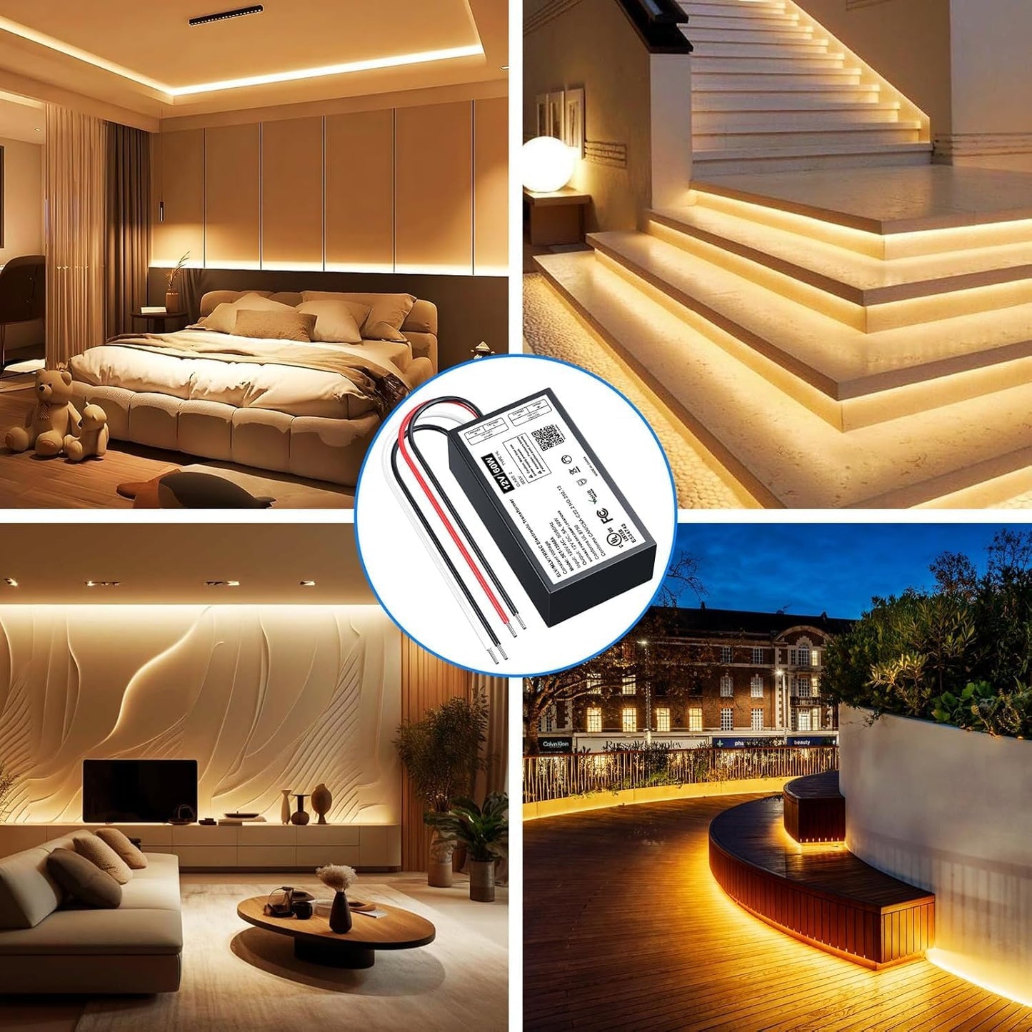 Controlador LED 60W 12V para luz LED halógena y
