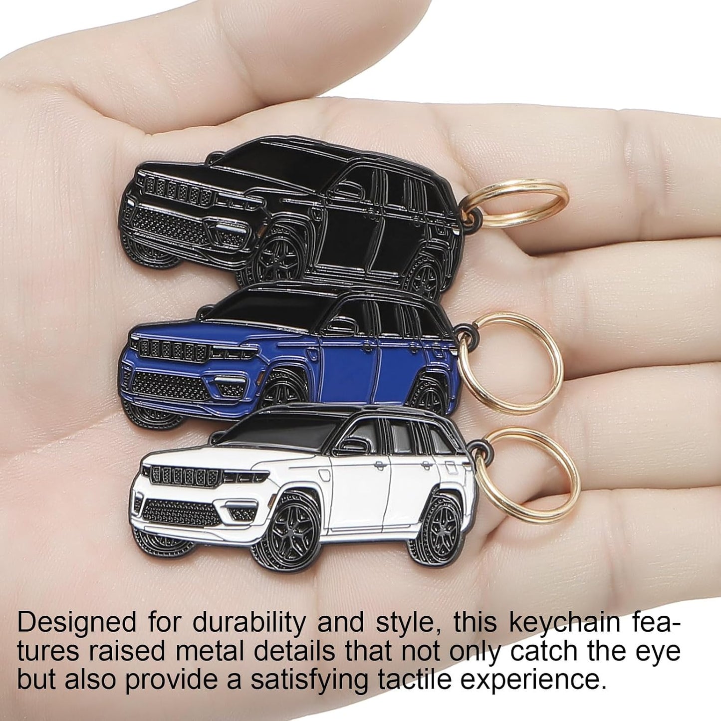 Llavero Jeep Grand Cherokee cuero americano metal