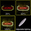 Letrero neón LED decoración pared casino club fiesta