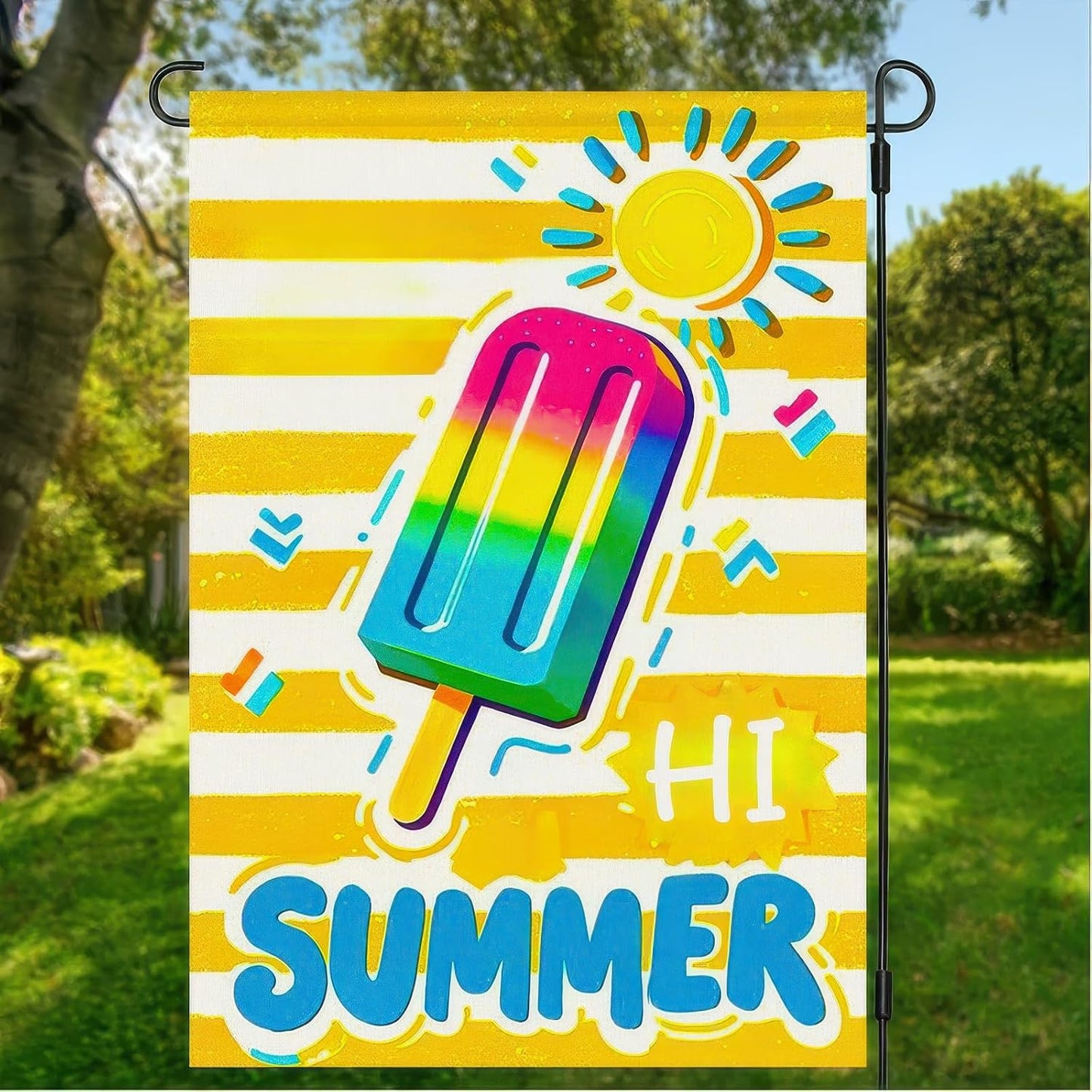 Banderas jardín 12x18pulg doble cara sol paleta decoración