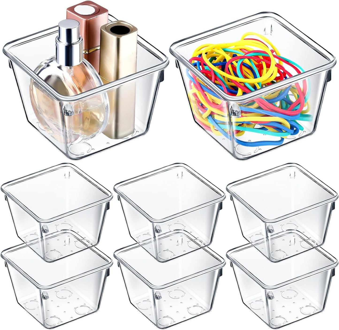 8 Organizadores Cajones 3x3x2" Transparentes