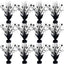 12 Centros Mesa Estrella Negro Metálico Halloween Decoración