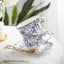 Set 6 Tazas Té y Platillos Porcelana China Vintage
