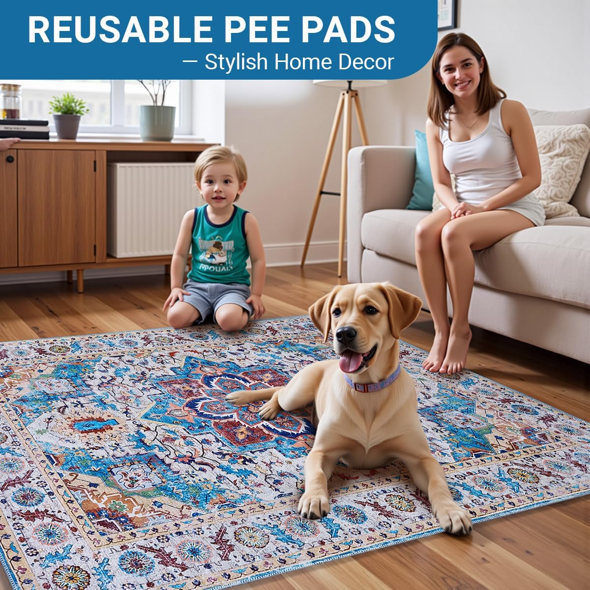 Almohadillas lavables para perros grandes 48x36pulg set 2