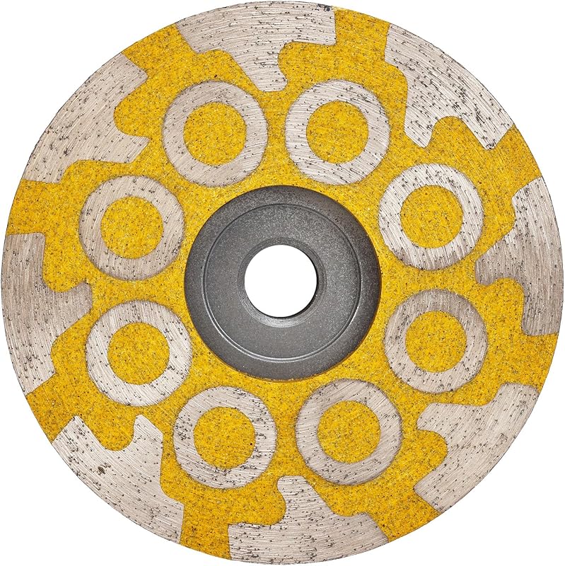 Muela resina plana 4pulg rosca 5/8-11 para granito y piedra