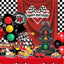 Soporte cupcakes 3 niveles tema luz señal coche fiesta