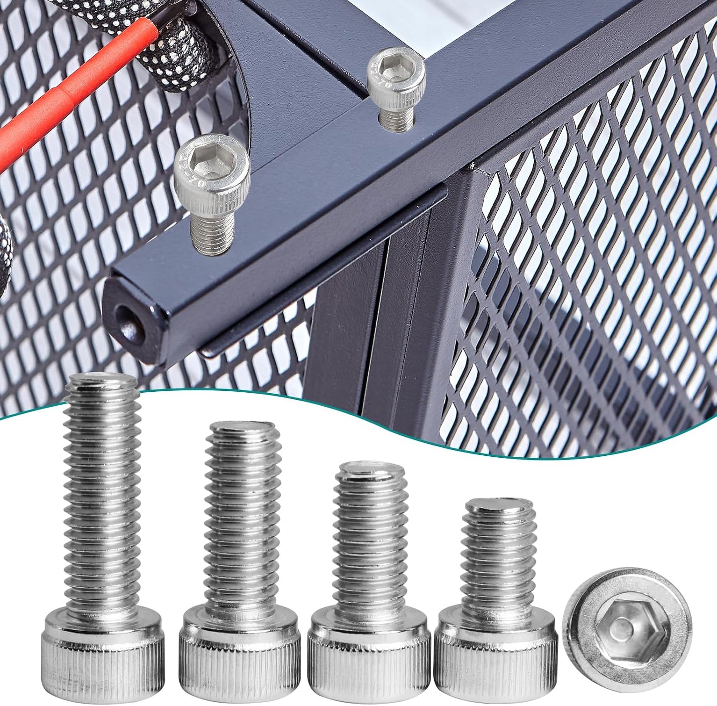 Tornillos M6 acero inox 304 hex métrico 50 uds