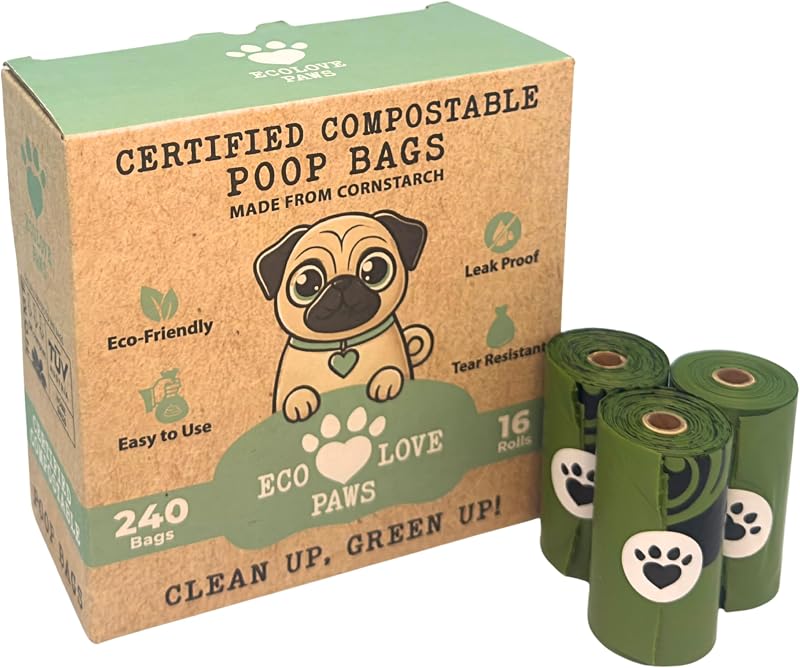 Bolsas compostables para excremento perro a base de plantas