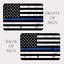 Letrero doble cara policía azul bandera EE.UU. 17x13"