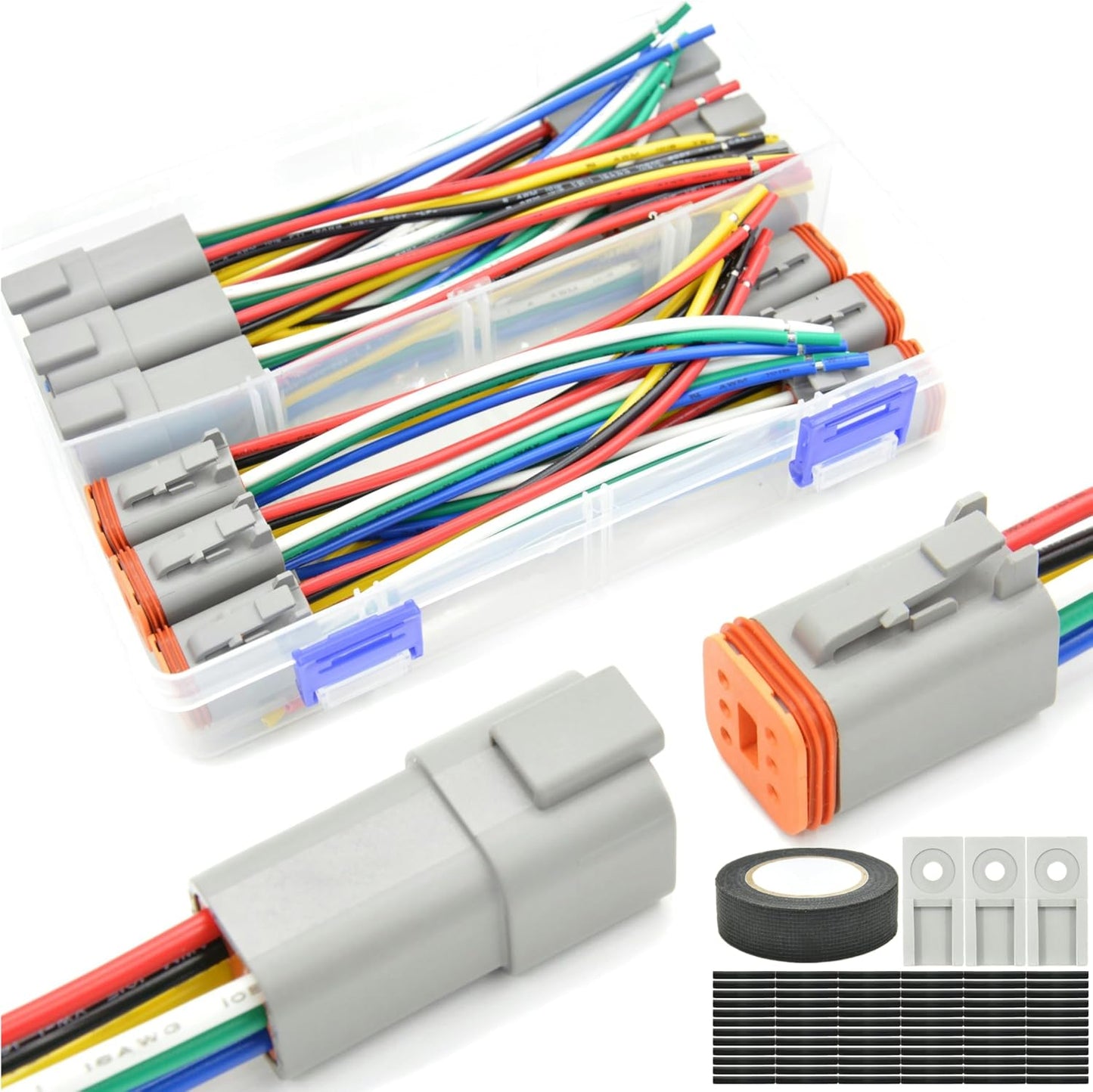 Set 6 conectores eléctricos impermeables 6 pines para auto