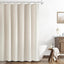 Cortina ducha lino texturizado estilo bohemio 72pulg color crema