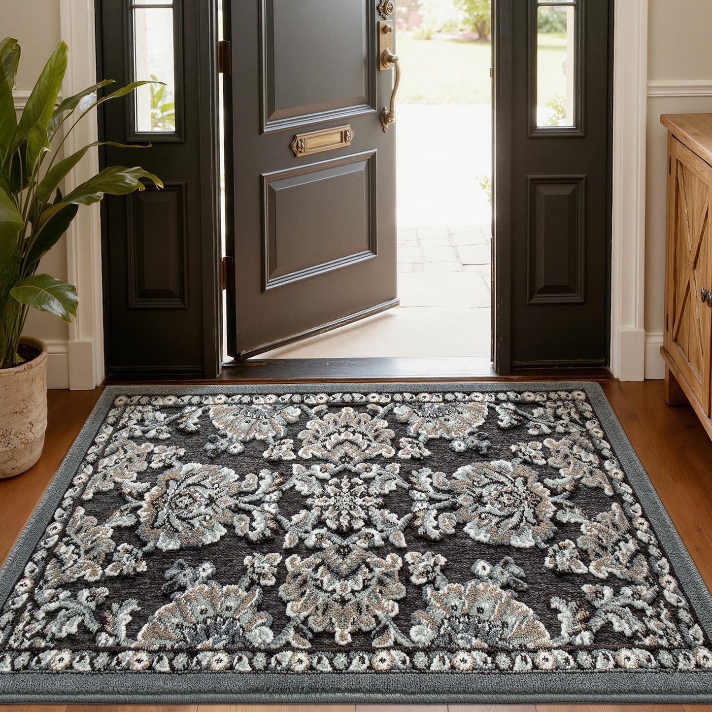 Tapete puerta interior 36x59pulg antiderrap lavable