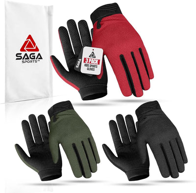 Guantes ciclismo niños 3 pzas antiderrap BMX MTB
