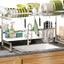 Escurridor platos acero inox 2 niveles extensible plateado
