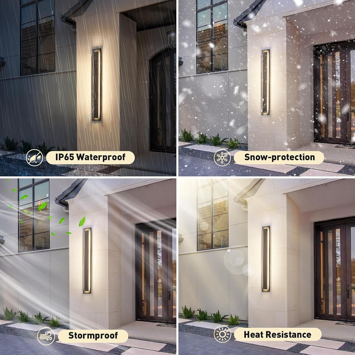 Lámpara pared exterior LED 39.4" moderna