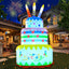 Decoración inflable 6ft para cumpleaños con luces LED