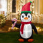 Decoración inflable pingüino navidad led para patio y hogar