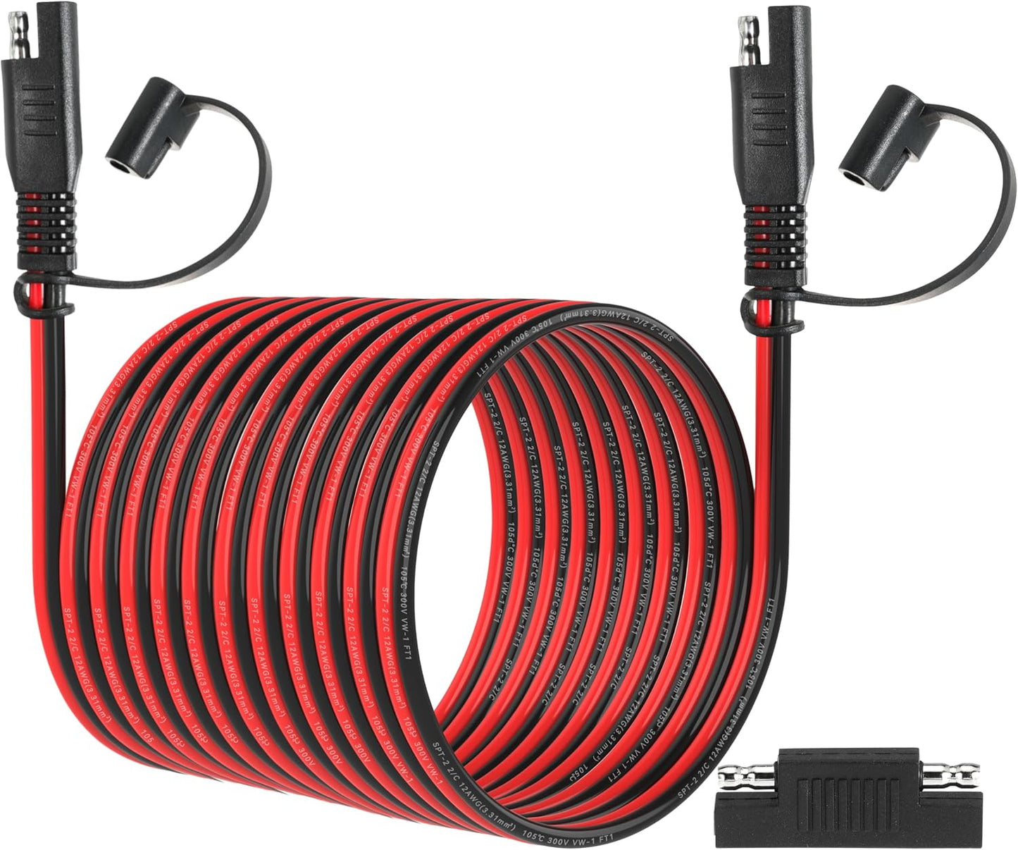 Cable extensión SAE 12AWG 25ft con adaptador inverso