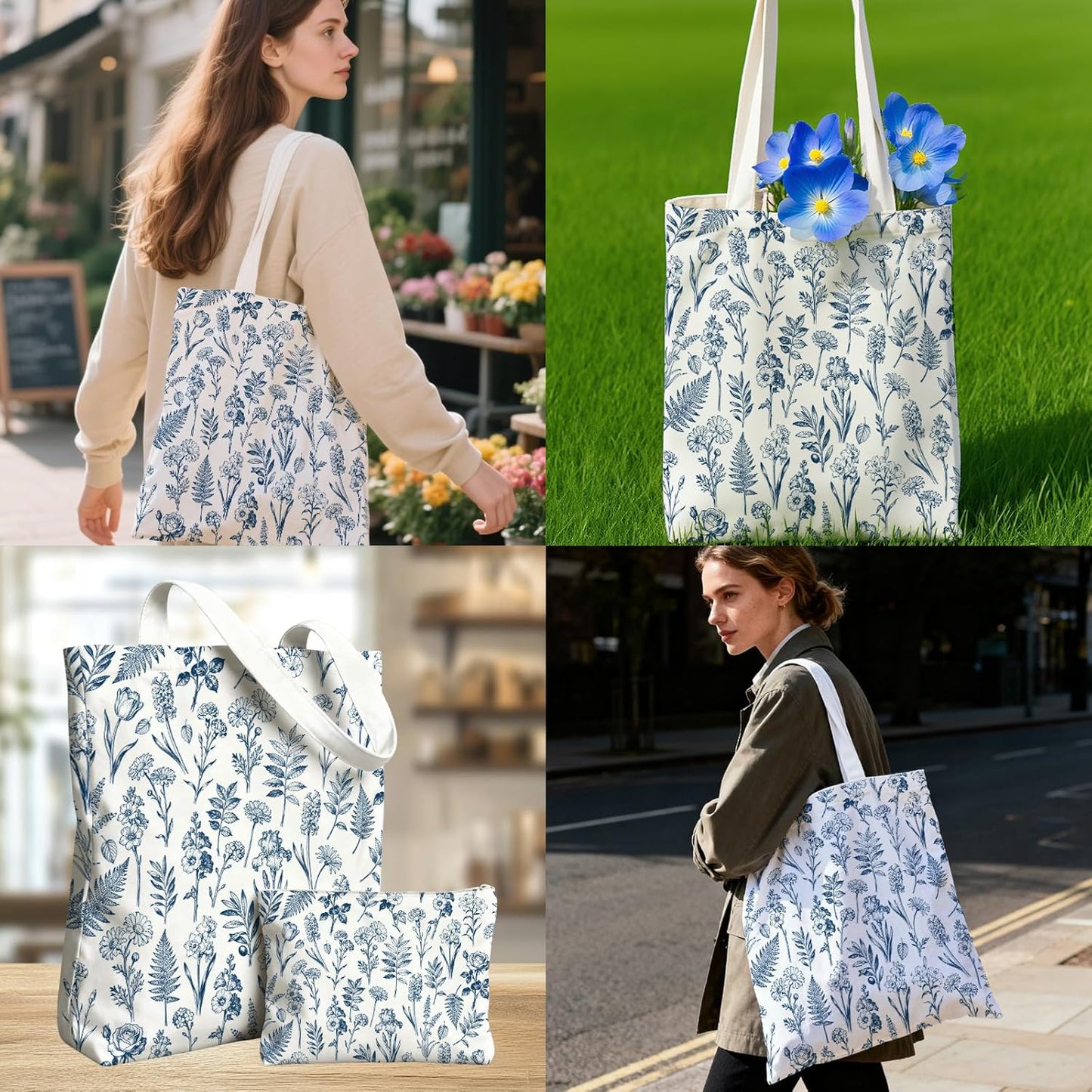 Pack 2 Bolsas Lona Reutilizables Con Cremallera Coloridas